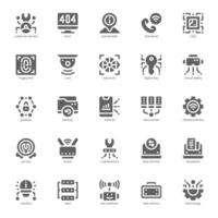 Tech Service icon pack for your website, mobile, presentation, and logo design. Tech Service icon glyph design. graphics illustration and editable stroke. vector