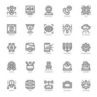 Tech Service icon pack for your website, mobile, presentation, and logo design. Tech Service icon outline design. graphics illustration and editable stroke. vector