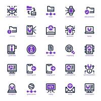 Tech Service icon pack for your website, mobile, presentation, and logo design. Tech Service icon dual tone design. graphics illustration and editable stroke. vector