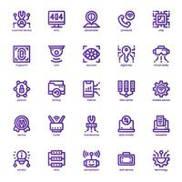 Tech Service icon pack for your website, mobile, presentation, and logo design. Tech Service icon basic line gradient design. graphics illustration and editable stroke. vector