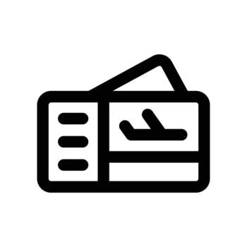 boarding pass icon. line icon for your website, mobile, presentation, and logo design. vector