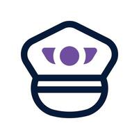 pilot hat icon. dual tone icon for your website, mobile, presentation, and logo design. vector