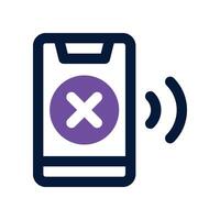 no cellphone icon. dual tone icon for your website, mobile, presentation, and logo design. vector