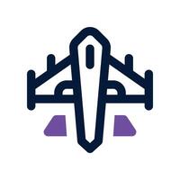 jet fighter icon. dual tone icon for your website, mobile, presentation, and logo design. vector