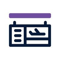 boarding gate icon. dual tone icon for your website, mobile, presentation, and logo design. vector