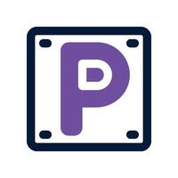 parking icon. dual tone icon for your website, mobile, presentation, and logo design. vector