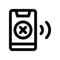no cellphone icon. line icon for your website, mobile, presentation, and logo design. vector