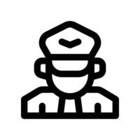 pilot icon. line icon for your website, mobile, presentation, and logo design. vector