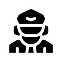 pilot icon. glyph icon for your website, mobile, presentation, and logo design. vector