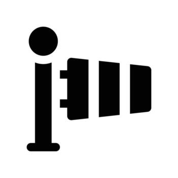 windsock icon. glyph icon for your website, mobile, presentation, and logo design. vector