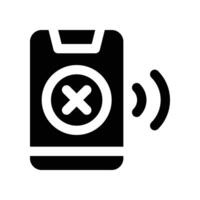 no cellphone icon. glyph icon for your website, mobile, presentation, and logo design. vector