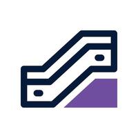 escalator icon. dual tone icon for your website, mobile, presentation, and logo design. vector