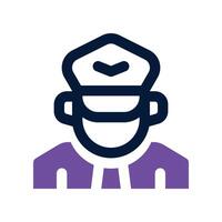pilot icon. dual tone icon for your website, mobile, presentation, and logo design. vector