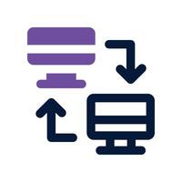 computer networking icon. dual tone icon for your website, mobile, presentation, and logo design. vector