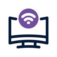 monitor icon. dual tone icon for your website, mobile, presentation, and logo design. vector