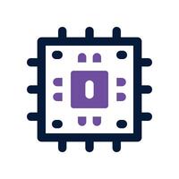 microchip icon. dual tone icon for your website, mobile, presentation, and logo design. vector