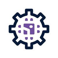 gear icon. dual tone icon for your website, mobile, presentation, and logo design. vector