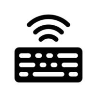 wireless keyboard icon. glyph icon for your website, mobile, presentation, and logo design. vector