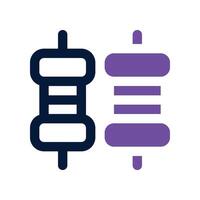 resistor icon. dual tone icon for your website, mobile, presentation, and logo design. vector