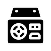 power supply icon. glyph icon for your website, mobile, presentation, and logo design. vector