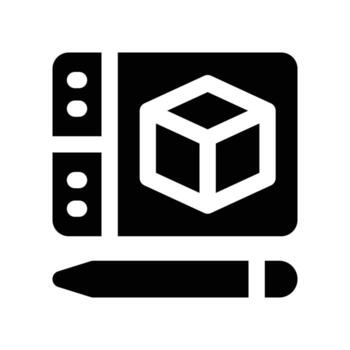 graphic tablet icon. glyph icon for your website, mobile, presentation, and logo design. vector