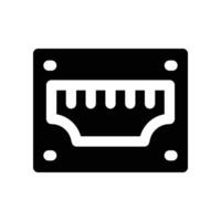 hdmi port icon. glyph icon for your website, mobile, presentation, and logo design. vector