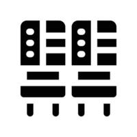 capacitor icon. glyph icon for your website, mobile, presentation, and logo design. vector