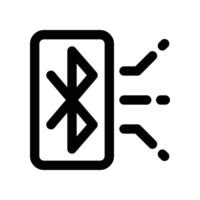 bluetooth icon. line icon for your website, mobile, presentation, and logo design. vector