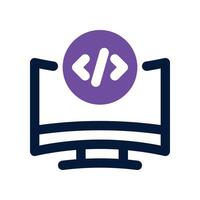 coding icon. dual tone icon for your website, mobile, presentation, and logo design. vector