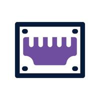 hdmi port icon. dual tone icon for your website, mobile, presentation, and logo design. vector
