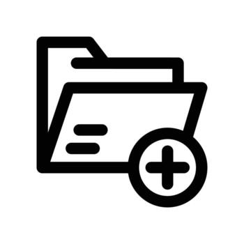 folder icon. line icon for your website, mobile, presentation, and logo design. vector