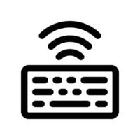 wireless keyboard icon. line icon for your website, mobile, presentation, and logo design. vector