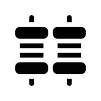 resistor icon. glyph icon for your website, mobile, presentation, and logo design. vector