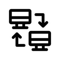 computer networking icon. line icon for your website, mobile, presentation, and logo design. vector