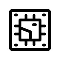 processor icon. line icon for your website, mobile, presentation, and logo design. vector