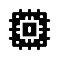microchip icon. glyph icon for your website, mobile, presentation, and logo design. vector