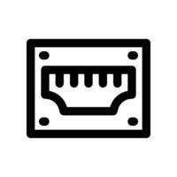 hdmi port icon. line icon for your website, mobile, presentation, and logo design. vector