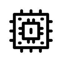 microchip icon. line icon for your website, mobile, presentation, and logo design. vector