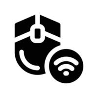 wireless mouse icon. glyph icon for your website, mobile, presentation, and logo design. vector