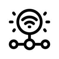 wifi icon. line icon for your website, mobile, presentation, and logo design. vector