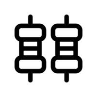 resistor icon. line icon for your website, mobile, presentation, and logo design. vector