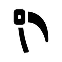 scythe icon. glyph icon for your website, mobile, presentation, and logo design. vector