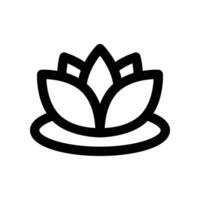water lily icon. line icon for your website, mobile, presentation, and logo design. vector