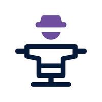 scarecrow icon. dual tone icon for your website, mobile, presentation, and logo design. vector