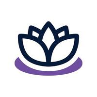 water lily icon. dual tone icon for your website, mobile, presentation, and logo design. vector