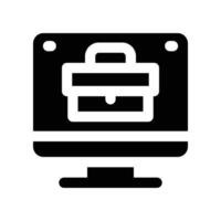 computer icon. glyph icon for your website, mobile, presentation, and logo design. vector