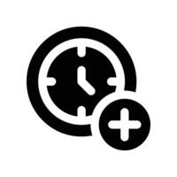 overtime icon. glyph icon for your website, mobile, presentation, and logo design. vector
