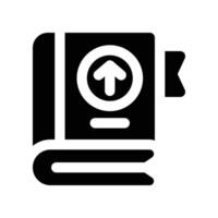book icon. glyph icon for your website, mobile, presentation, and logo design. vector
