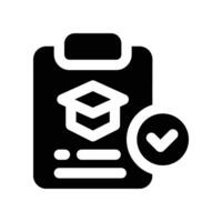 qualification icon. glyph icon for your website, mobile, presentation, and logo design. vector