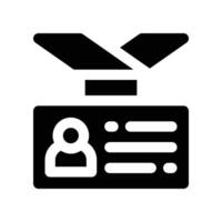 id card icon. glyph icon for your website, mobile, presentation, and logo design. vector